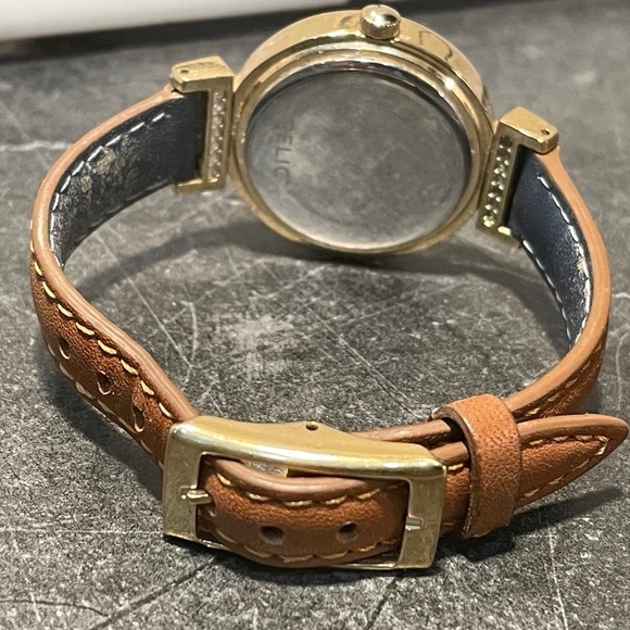 Ladies Relic Gold Tone Watch with Reversable Band - New Battery - Picture 3 of 4